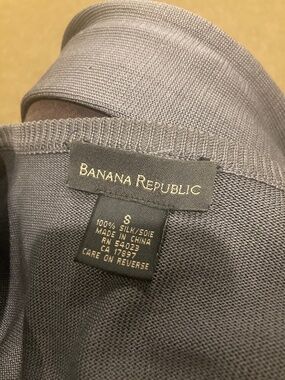 Banana Republic 100% Silk Button Up Cardigan Quiet Luxury